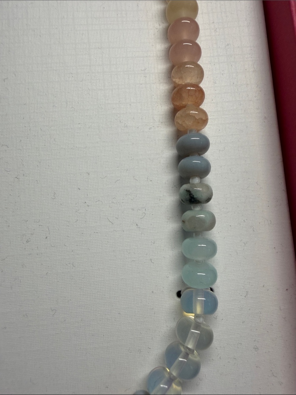 Piper K | Pastel Genuine Stone Beaded Choker Necklace ~ Gold Accent Coastal Boho - Picture 8 of 9